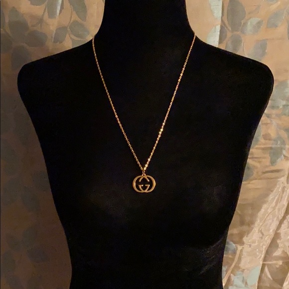 Gucci Jewelry - Up cycled gold plated Gucci charm necklace